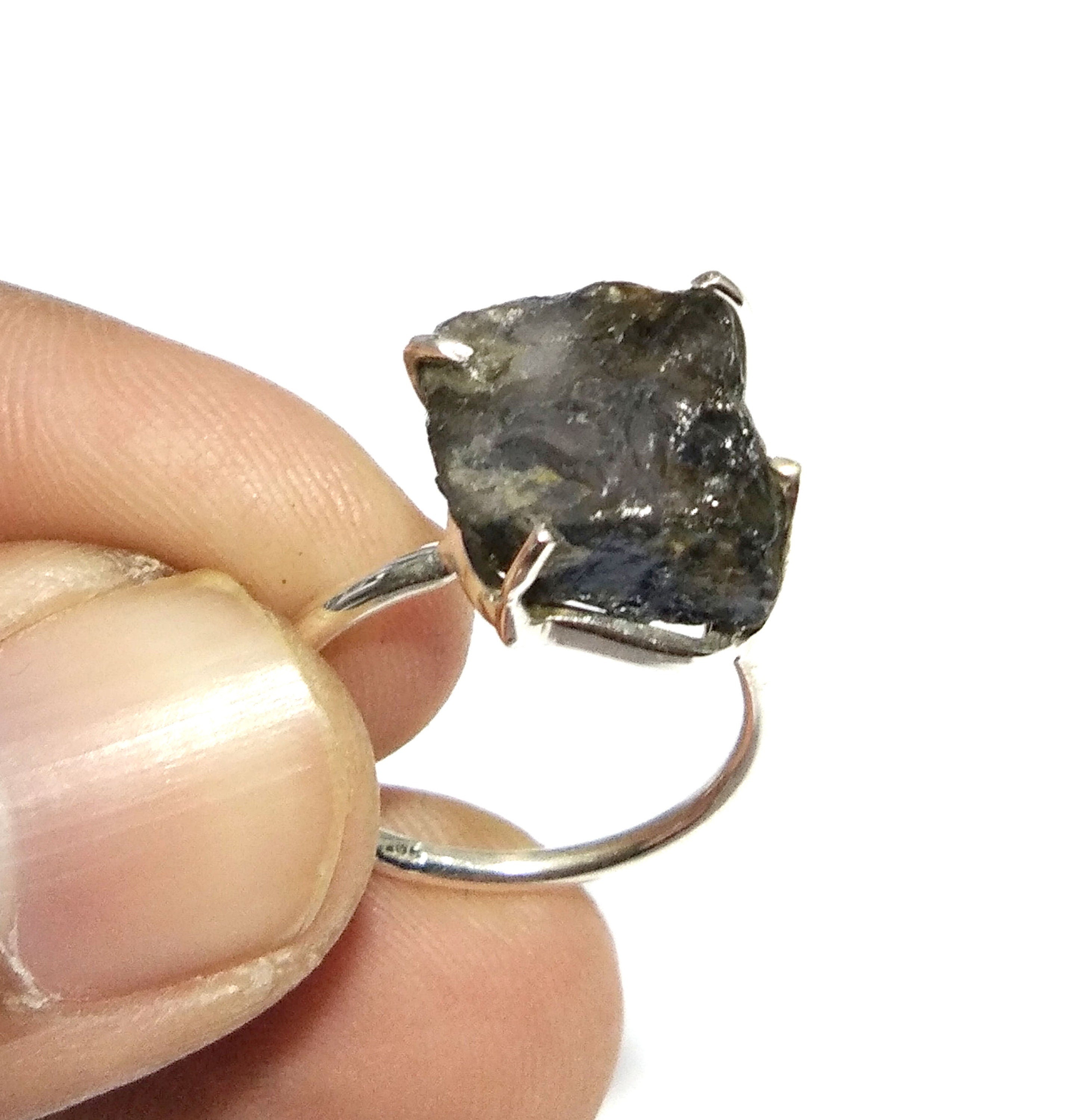 Natural Iolite Rough Gemstone Ring, 925 Solid Sterling Silver Ring, A+++ Iolite Stone Size 13x12mm Handmade Ring, Gift Birthday Ring Jewelry